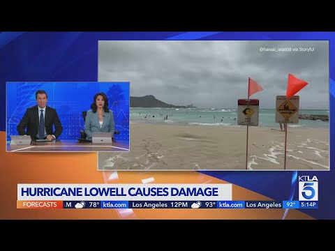 Hawaii's western islands hit by fierce winds from Hurricane Lowell, leaving extensive damage