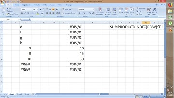 sumproduct index isnumber row rows is text is error