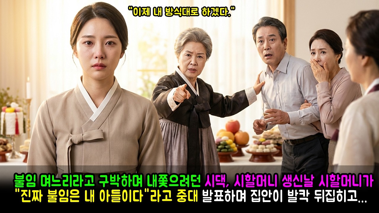 불임 며느리라고 구박하며 내쫓으려던 시댁, 시할머니 생신날 시할머니가 