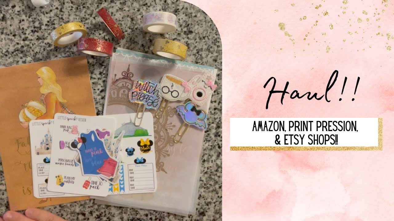 Huge Planner Haul!! | Typerwriter Keyboard | Print Pression | Etsy Sticker Shops