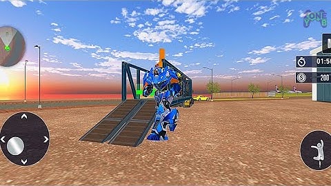 Construction Vehicles Robot Transform Truck Transport Game  -  Android Gameplay