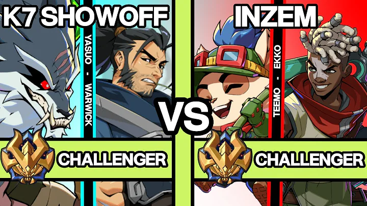 2XKO ▰ K7 SHOWOFF (Yasuo-Warwick) vs INZEM (Teemo-Ekko) ▰ 2XKO Pro Replays
