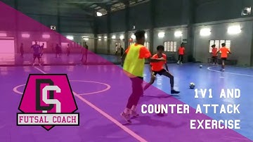 Futsal training 1v1 counter attack | futsal latihan 1 lawan 1 serangan balas