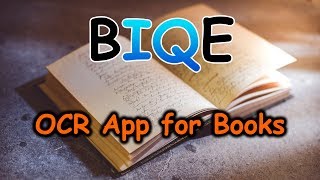 BIQE. OCR App for Books.