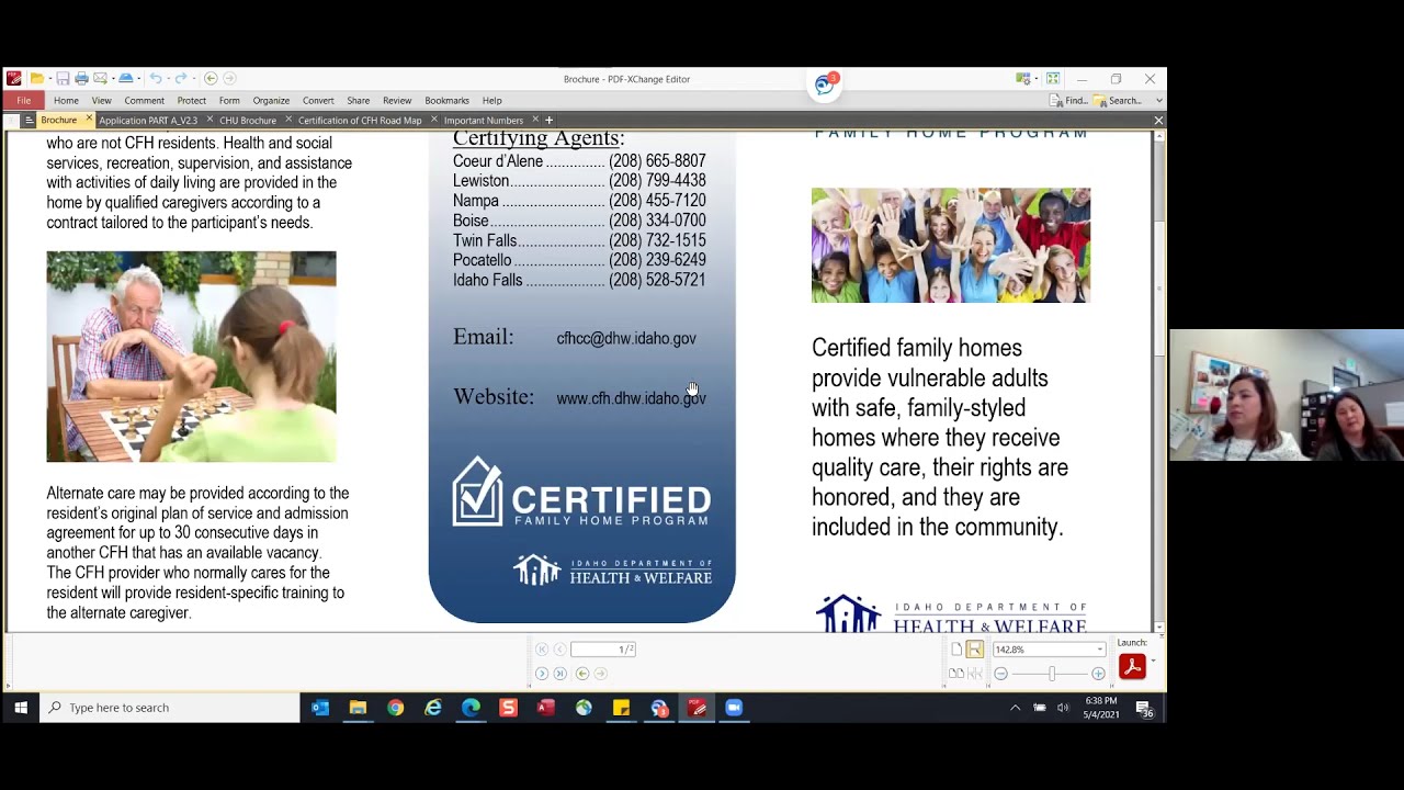 Idaho Department of Health and Welfare - Certified Family Homes