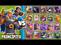 Principito vs todas las cartas  nuevo campeon  1 vs 1  clash royale