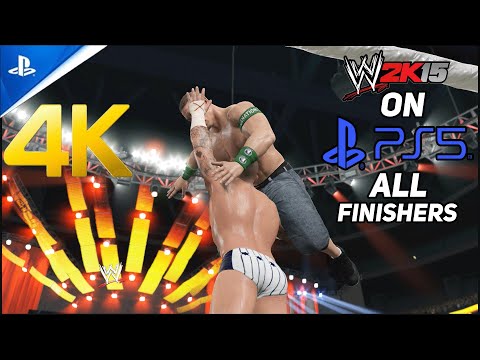 WWE 2K15 ON PS5 All Finishers And Signature! 4K 60FPS