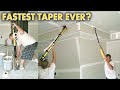 Drywall Taper Working Overtime