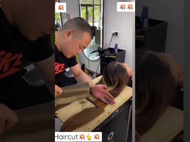 Amazing 🤩 Haircut in 2 seconds ✌️#short #hair #haircut