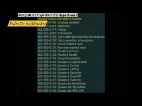 5/4/2013 3:42 PM GTA IV Cheats PC-PS3-Xbox 360 - YouTube