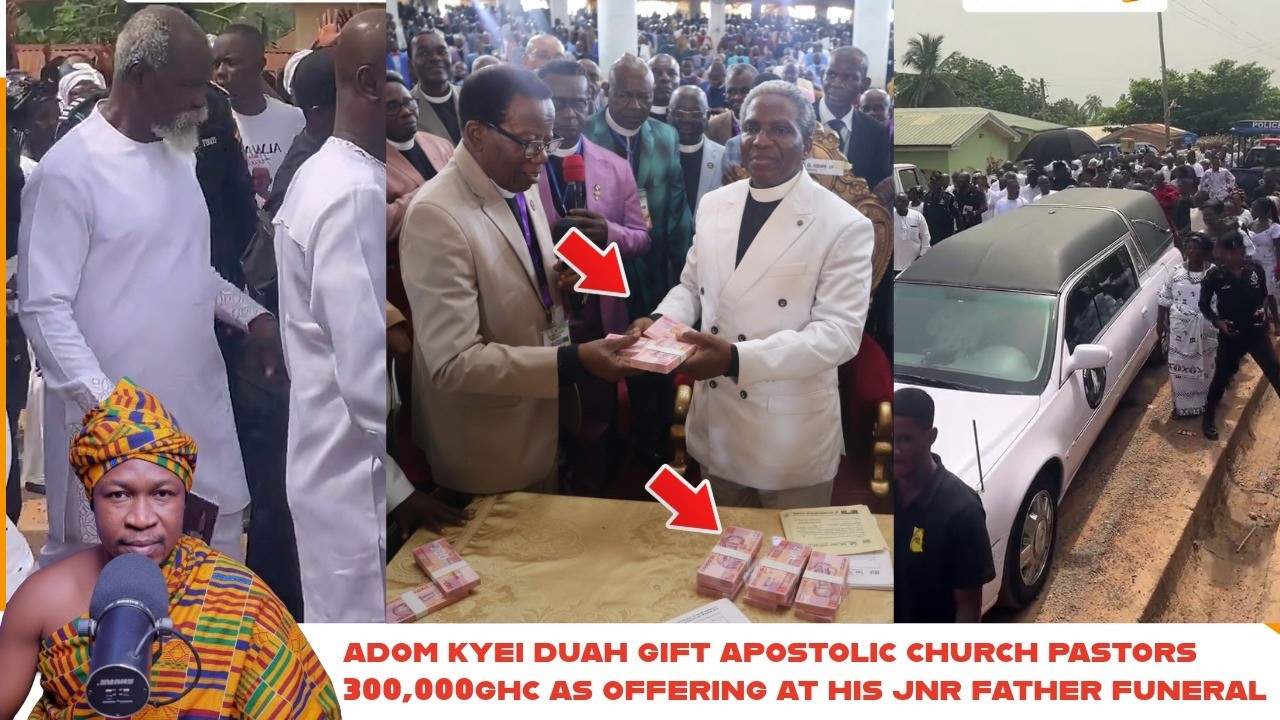 WOW! Адом Кьеи Дуа подарил пасторам Апостольской церкви 300 000 ганских седи в качестве пожертвов...