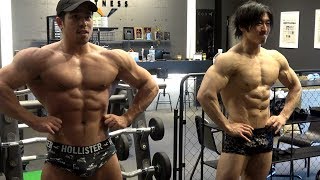 カネキンジムで合トレ！シャイニー不在？源ちゃんに教わる肩トレ！