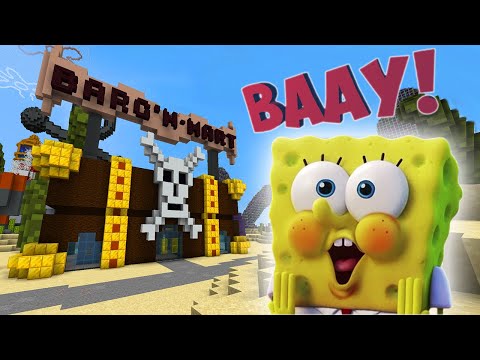 Губка боб - Обзор карты Bikini Bottom в Minecraft