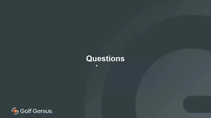 Golf Genius 101 training webinar