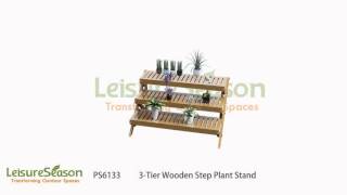 Show off your green thumb while bringing color to your deck, greenhouse, or backyard. This 3-tiered stair plant stand is the perfect 