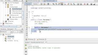 Ejemplo de constructores en netbeans