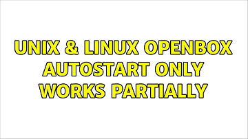 Unix & Linux: openbox autostart only works partially (2 Solutions!!)