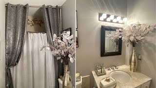 GLAM BATHROOM DECOR IDEAS  // Bathroom Tour and Decorate with me//  how to decorate a bathroom