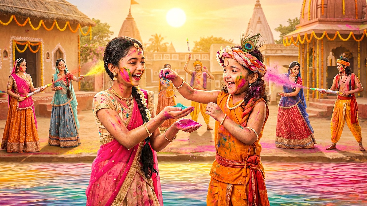 कान्हा-राधा की रंगभरी होली, पूरा ब्रज हुआ रंगमय ! | यशोमती मईया के नंदलाला | Shree Krishan