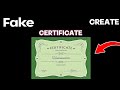 How to create fake certificate  fake certificate kasie banaye  free certificate banaye