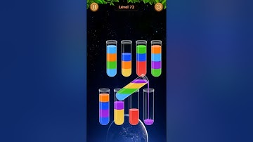 Water Sort Game Level - 72 Without Boosters | Puzzle Games #entertainment #puzzle #games