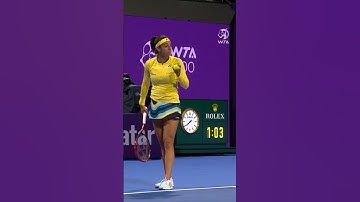Electronic Line Calling system calls Garcia’s BALL TOSS out 🤨🤣 #wta #tennis #shorts