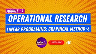 Operation Research Linear Programming Graphical Method Problem 3