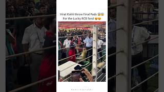 Virat Kohli Throw Final Match Pads To Rcb Lucky Fans short viral cricketbuzz rcb iplfinal