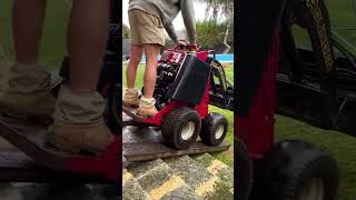 Lawn Digger | Digging Lawn mini loader truck | kids video lawn mowing yardwork toddlers | min min