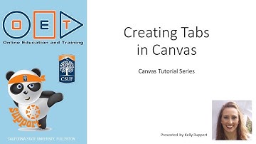Creating Tabs In Canvas
