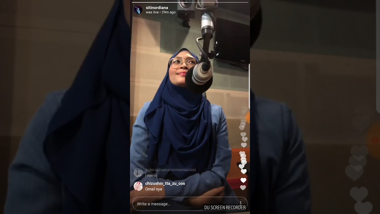 Instagram live with Siti Nordiana