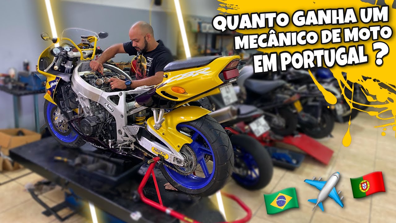 BRASILEIRO ABRE OFICINA DE MOTO EM PORTUGAL E FAZ SUCESSO! - (Conrado Vlogs)