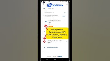 MOBIKWIK Me UPI BANK Account Change_ Add_ Remove Kaise Kare | Check Bank Balance | Mobikwik UPI