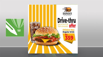 CorelDraw Tutorial - How to Design Burger Promotion Banner in CorelDraw