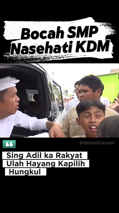 Bocah SMP Nasehati KDM