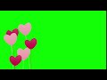 Green screen Hearts 2D animation FREE love footage