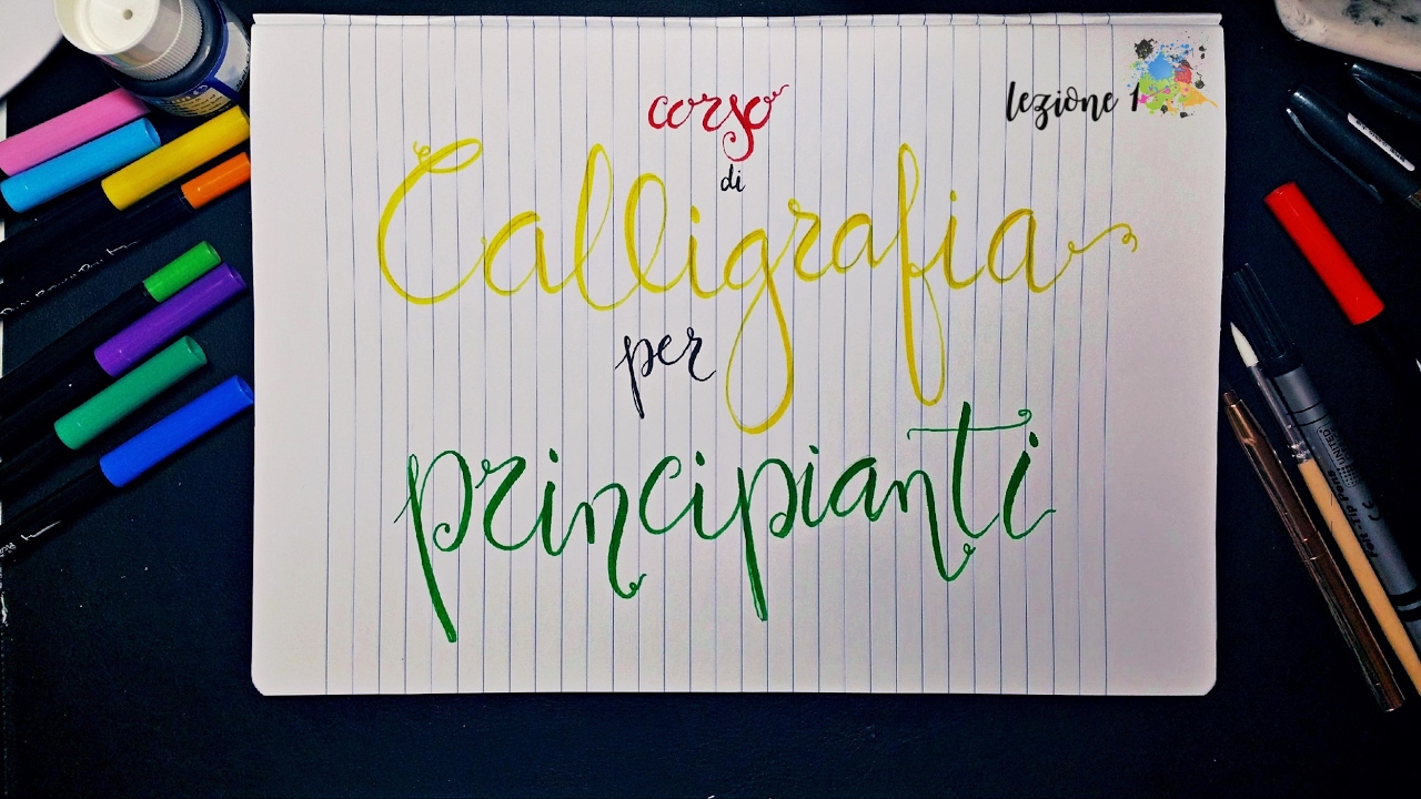 CALLIGRAPHY COURSE for BEGINNERS lesson 1 - basic exercises and materials 
