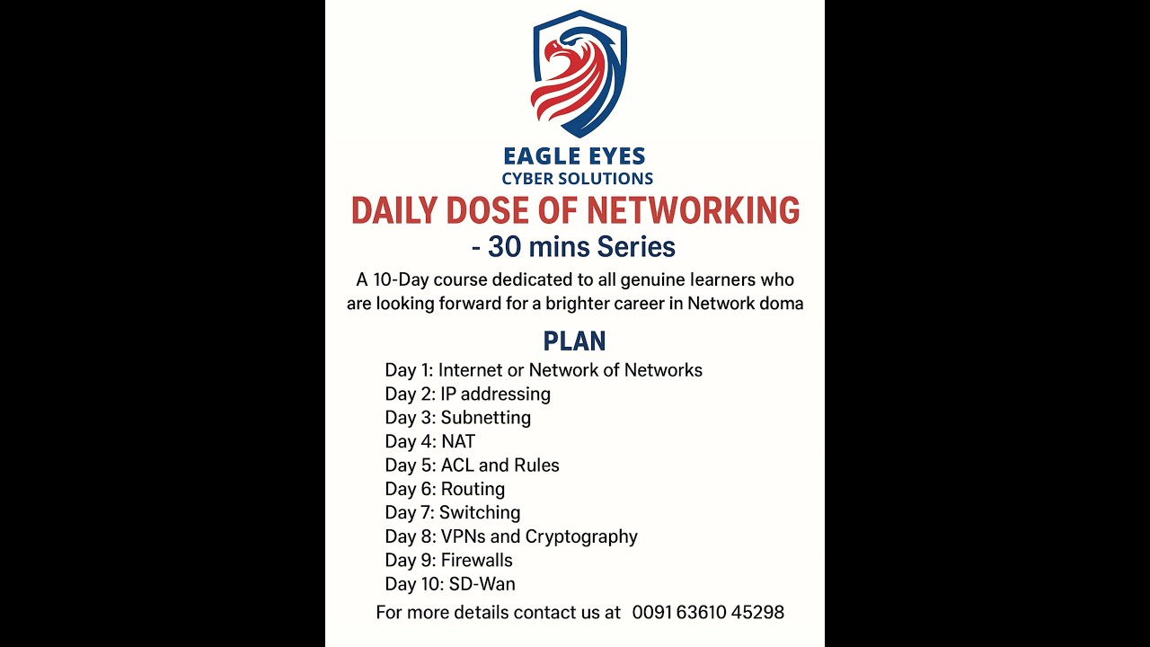 Day 1 - Daily Dose of networking 30mins - YouTube