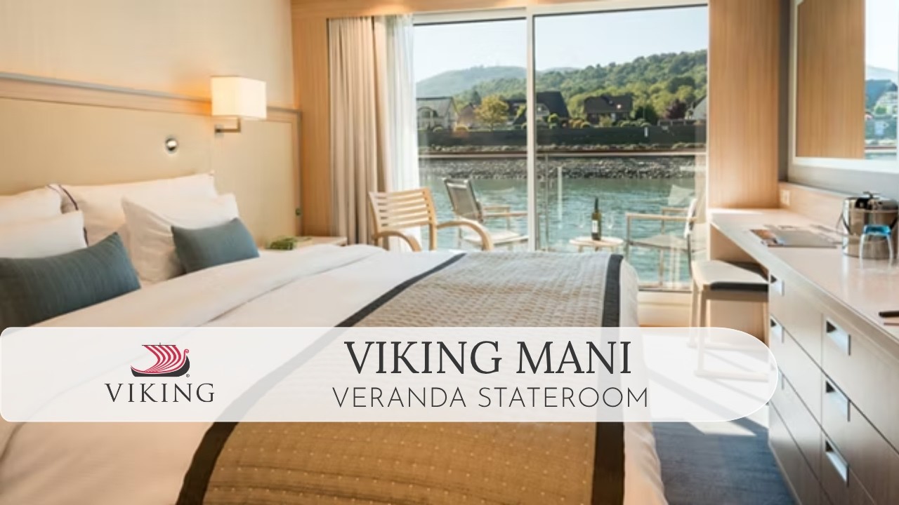 Viking Mani | Veranda Stateroom Full Walkthrough Tour & Review 4K | Viking River Cruises Longship