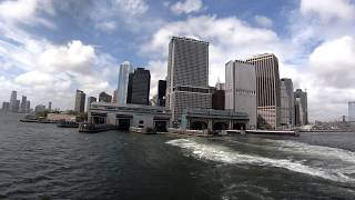 ⁴ᴷ Staten Island Ferry Full Ride to St. George Terminal (West Window facing Statue of Liberty)