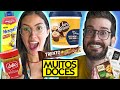 PROVANDO GULOSEIMAS do MERCADO | OURO BRANCO no POTE, CALDA NESQUIK, PASTA de BISCOITO