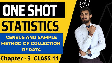 Census and Sample methods of collection of DATA | ONE SHOT | Class 11