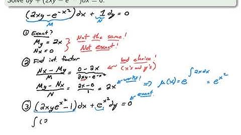 Special Integrating Factor Example