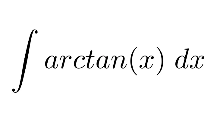 Integral of arctan(x) (by parts)