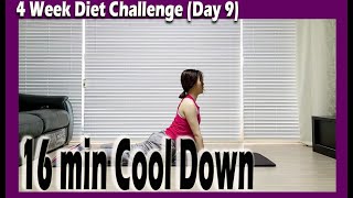 [4 Week Diet Challenge] Day 9 | 16 minute Stretching Workout | 16분 스트레칭 | ABS | Sunny Funny Zumba