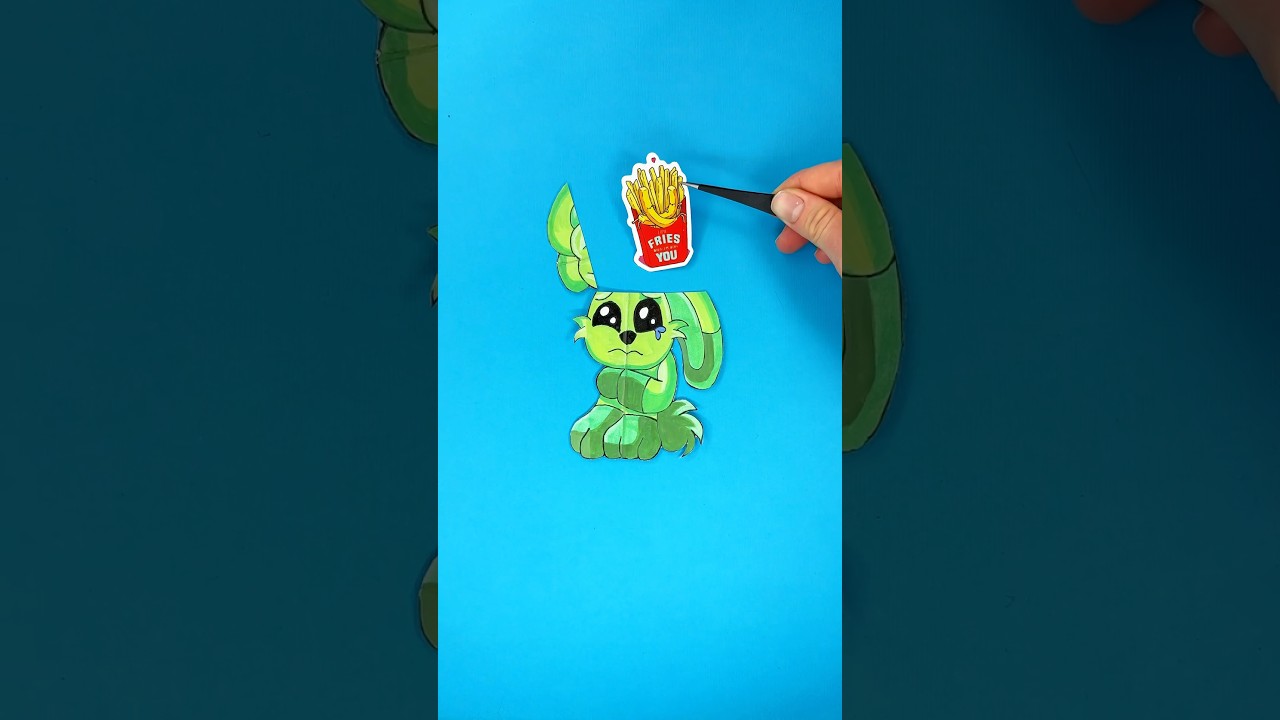 Making Paper Crafts with Fat Hoppy Hopscotch who love to Ate 🍕