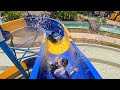 Blue 🛝 Space Fortress Water Slide 💦 at Tube Trek Waterpark 🇹🇭