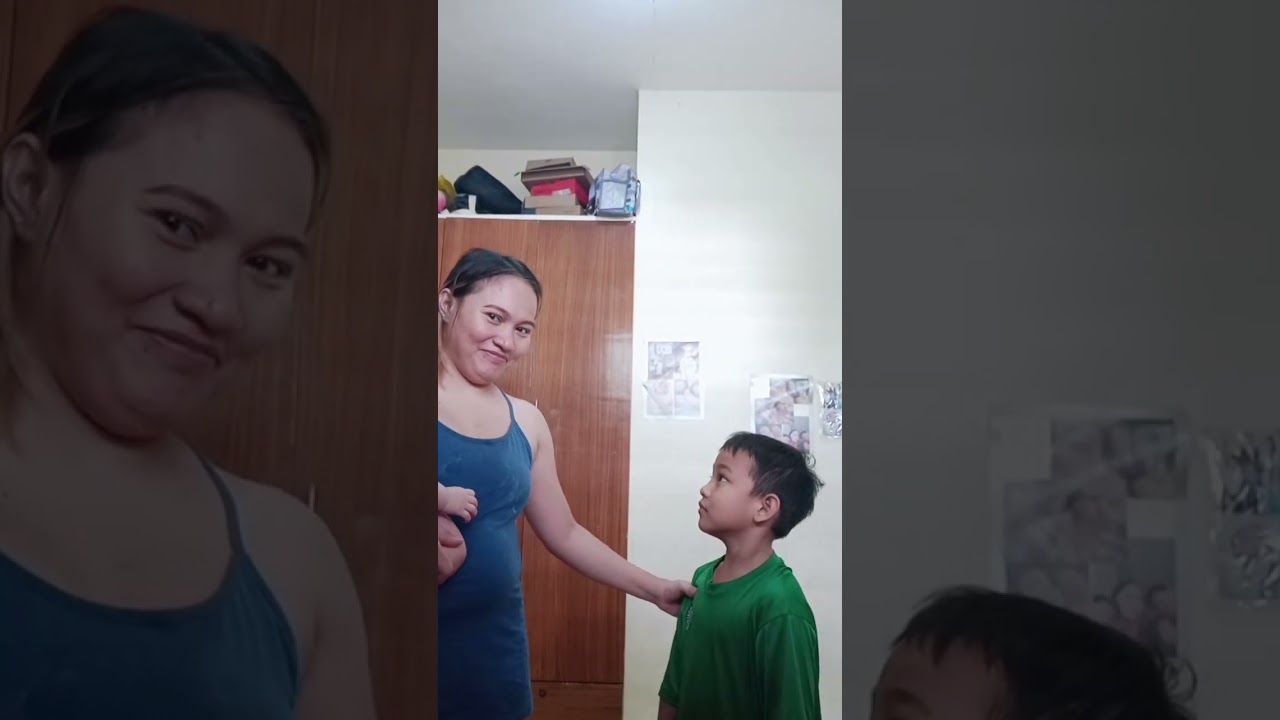 Playing with kids - Rule: no smiling or laughing from 1-10. If they lose they cannot watch TV 😁 