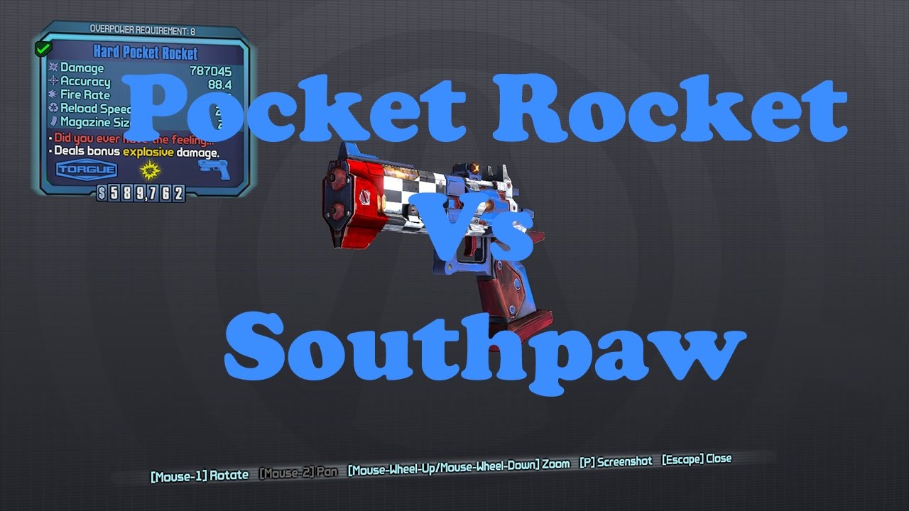 Borderlands 2 Pocket Rocket Vs Southpaw Steam & Power YouTube