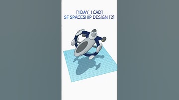 [1DAY_1CAD] SF SPACESHIP DESIGN [2] #shorts #tinkercad #project